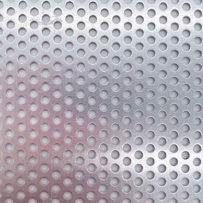 Aluminium Lochblech - Rundlochung versetzte Reihe