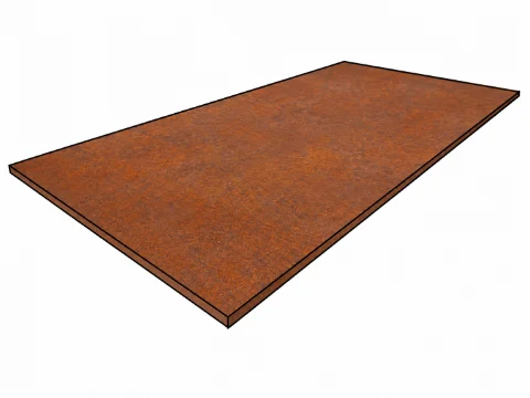 Cortenstahl – wetterfester Baustahl S355J2W – Werkstoff für Hochbeet-Wand aus Cortenstahl