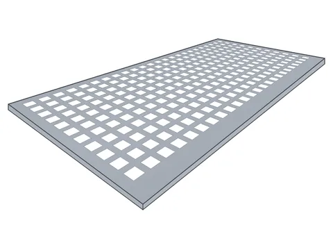 Edelstahl 1.4301 geschliffen Lochblech QG 10-15 – Werkstoffillustration
