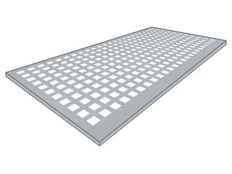 Edelstahl 1.4301 Lochblech QG 10-15 – Werkstoffillustration