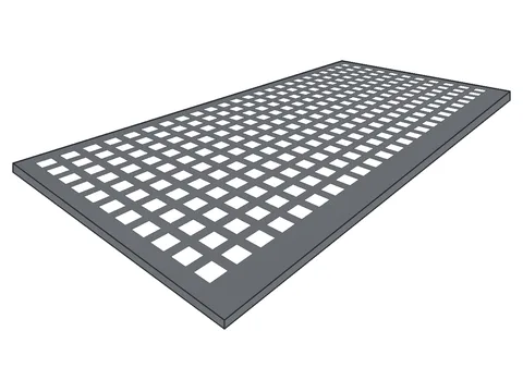 Stahl DC01 Lochblech QG 5-8 – Werkstoffillustration