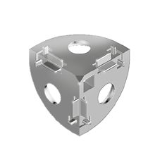 Eckwinkel 30, 28×28×28 mm, Nut 8, Zinkdruckguss blank – Beispielabbildung