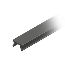 Abdeckprofil Nut 8, PP, silber in HL von 2m – Beispielabbildung