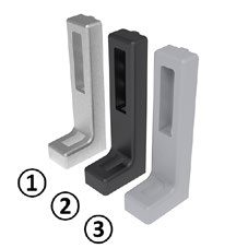 Winkelstellfuß ohne Verstellung, 30×30 mm – Beispielabbildung
