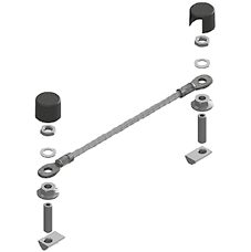 Erdungs-Set Nut 8 (2× Anschluss + Erdungsband) – Beispielabbildung