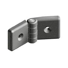 Kunststoffscharnier schwer 30×45, Nut 8/10 – Beispielabbildung
